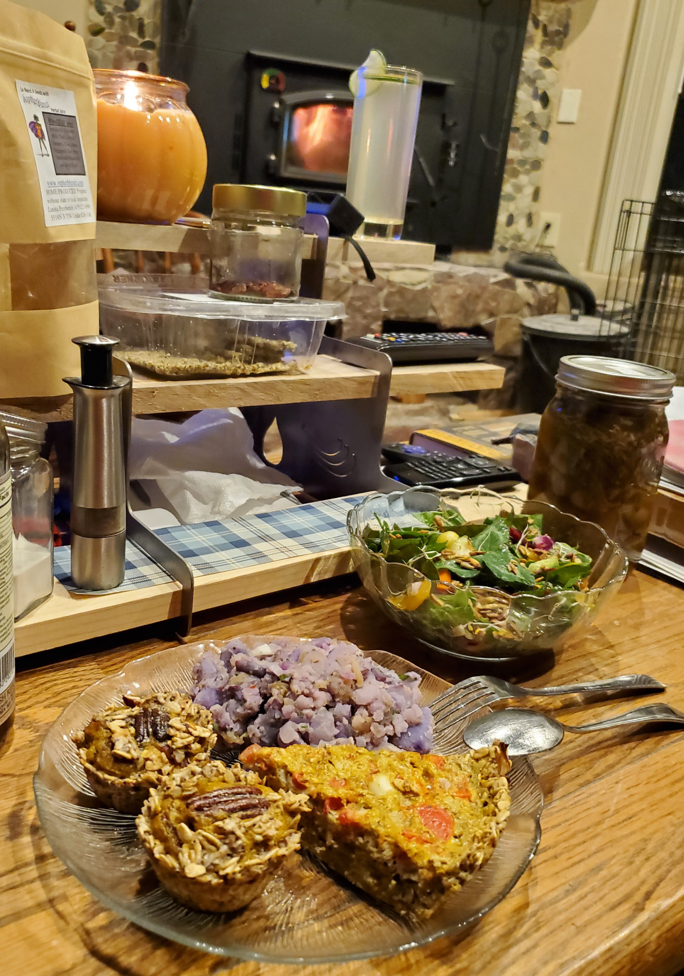 Homemade recipes and fresh garden ingredients gathered for a community wellness workshop